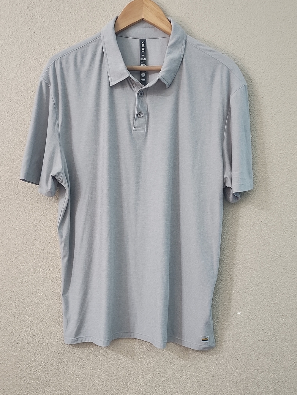 Vuori Light Gray Men’s Polo Shirt  XL - Picture 1 of 10